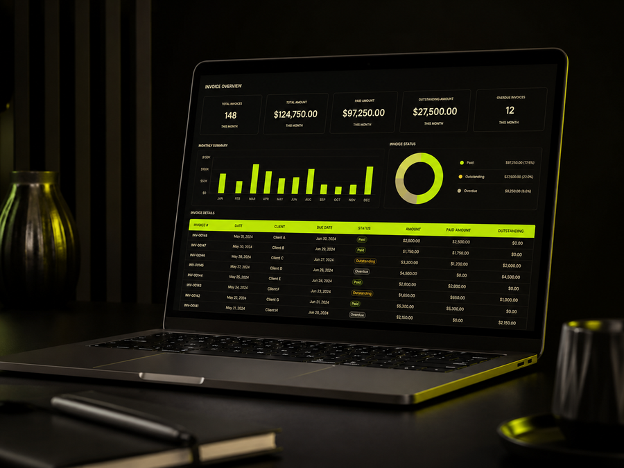 Freelancer Income & Invoice Tracker — Excel Spreadsheet Template